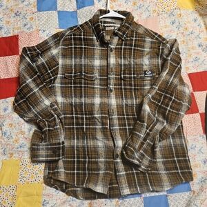 Men's Wolverine Flannel Button Down Shirt